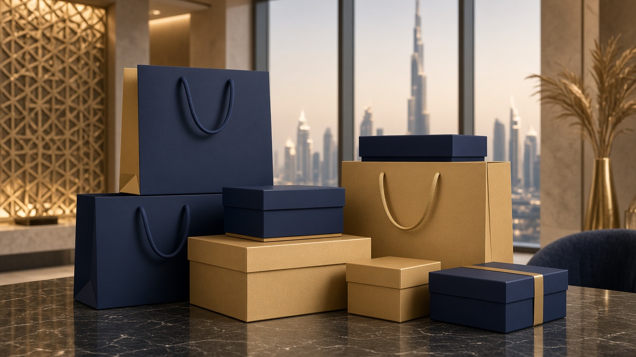 Luxury retail bags and boxes, CG Group Packaging UAE