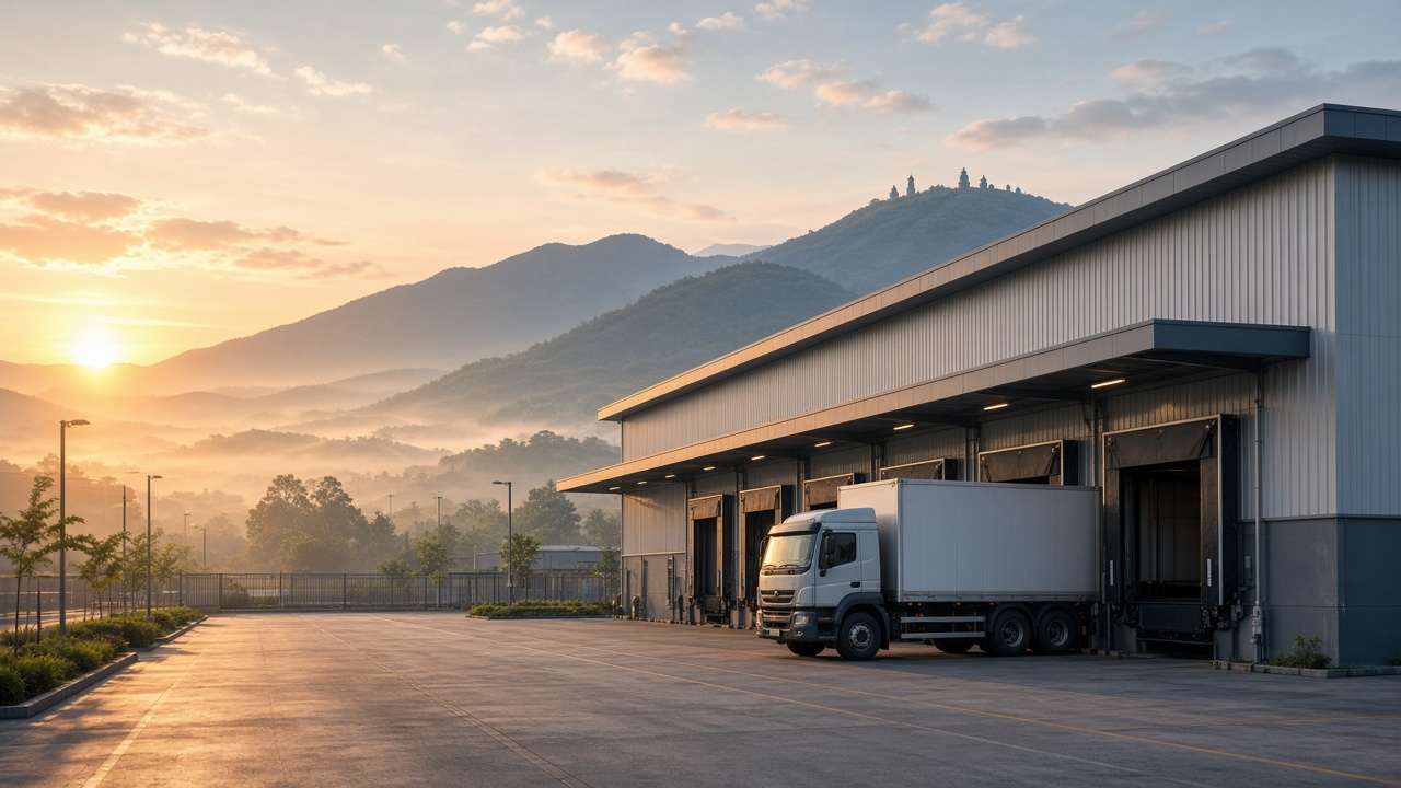Distribution warehouse and loading bays, CG Logistics, Manjeri