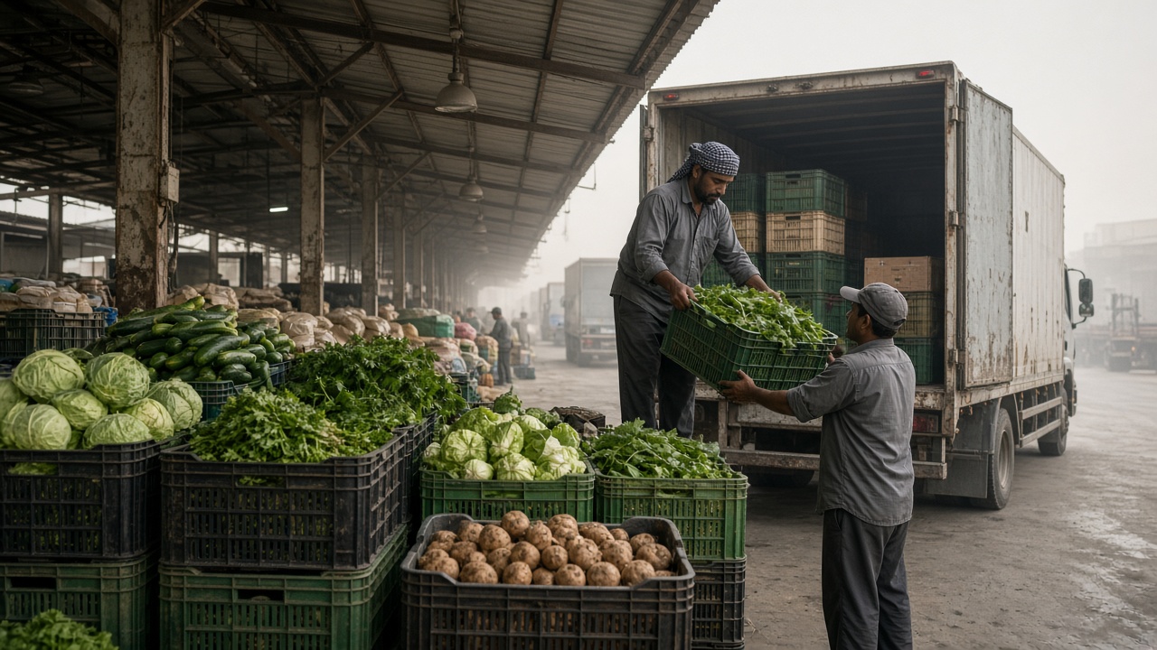 Fresh produce wholesale dock, CGS Foodstuff LLC, UAE