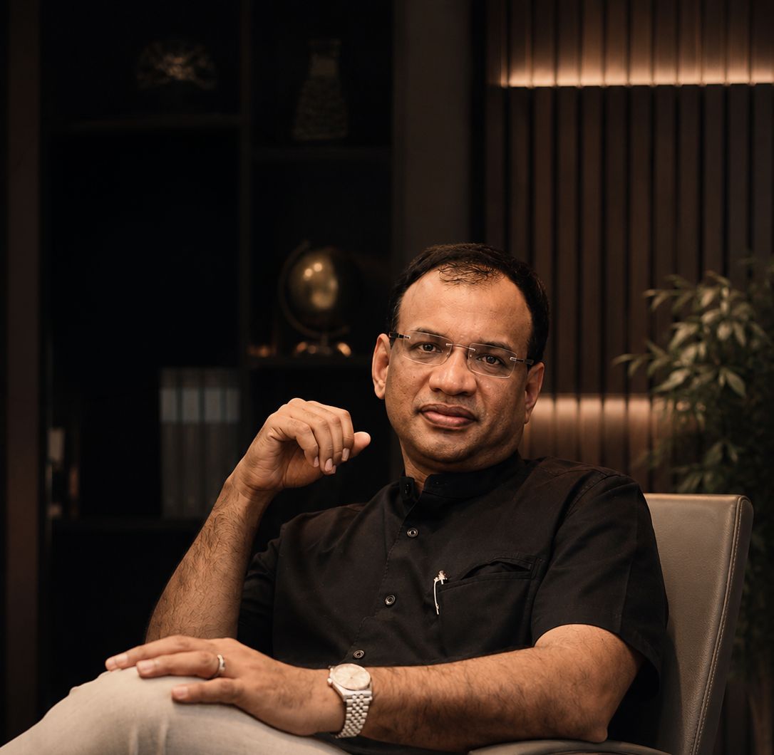 Portrait of MC Saleem, Chairman and Founder of CG Investment Holding, on the homepage
