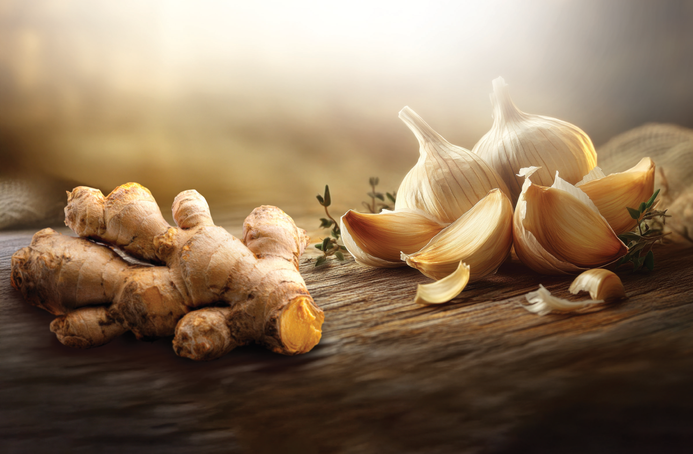 Thalim pastes, coconut oil and pantry staples — ginger, garlic and branded products