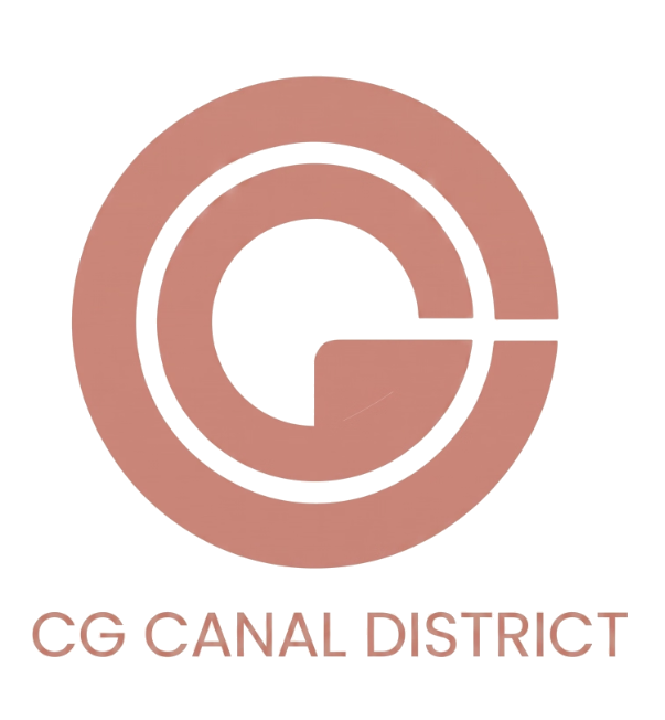 CG Canal District wordmark – waterfront lifestyle and dining destination in Calicut